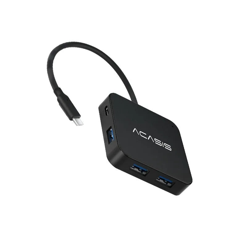 Type-C six-in-one docking station with HDMI and four USB 3.0 ports, ABS resin shell, 60x60x12.85mm