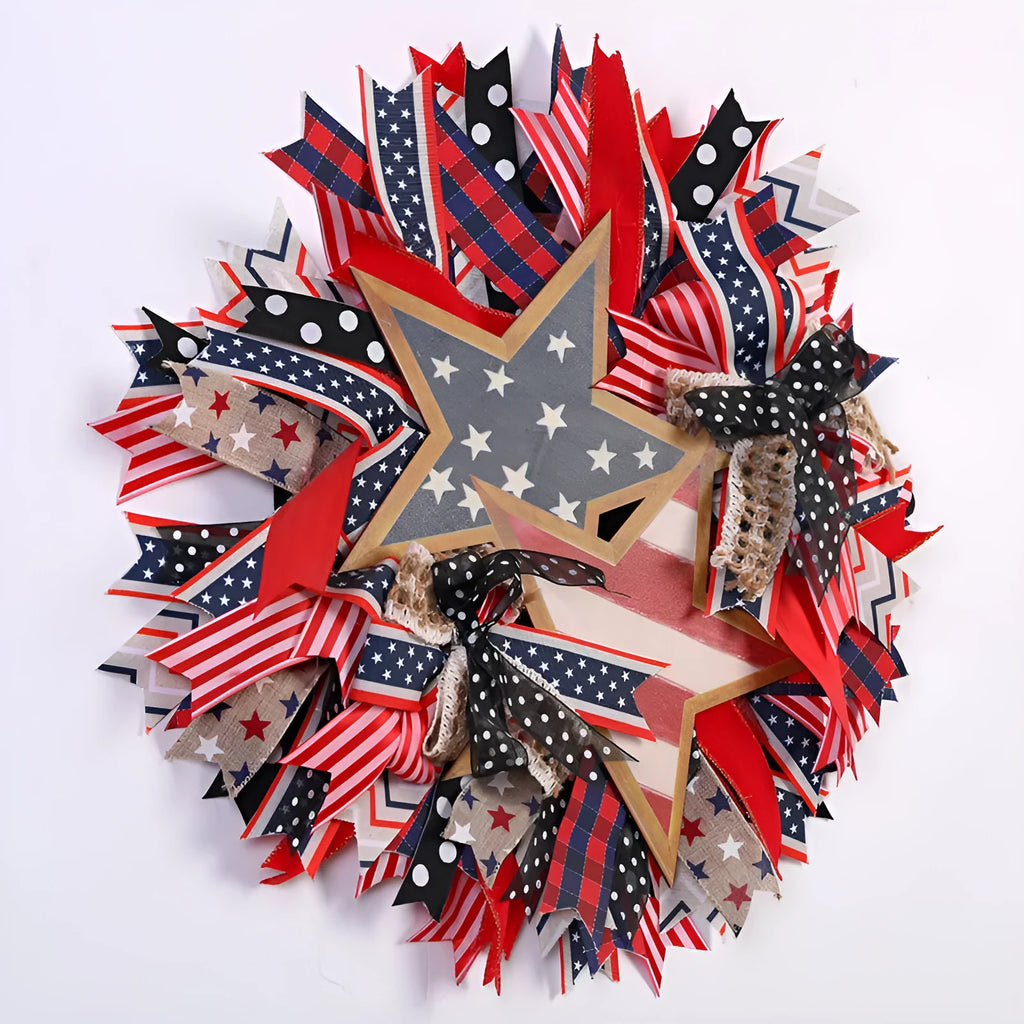 Cloth vine ring door hanging Independence Day Garland for wall or door decoration