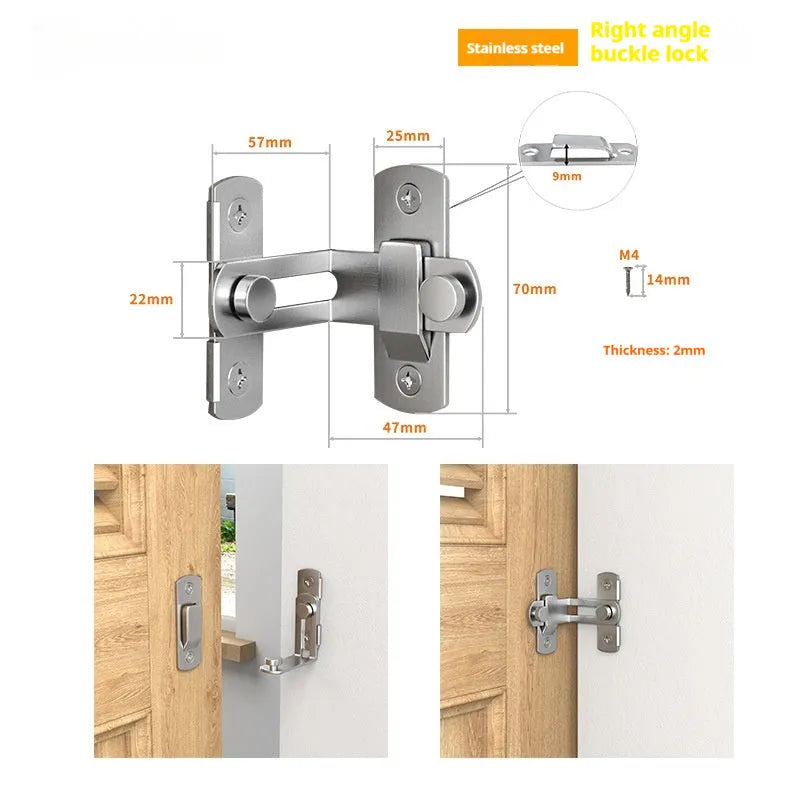 90 degree black carbon steel shackle padlock for sliding barn doors
