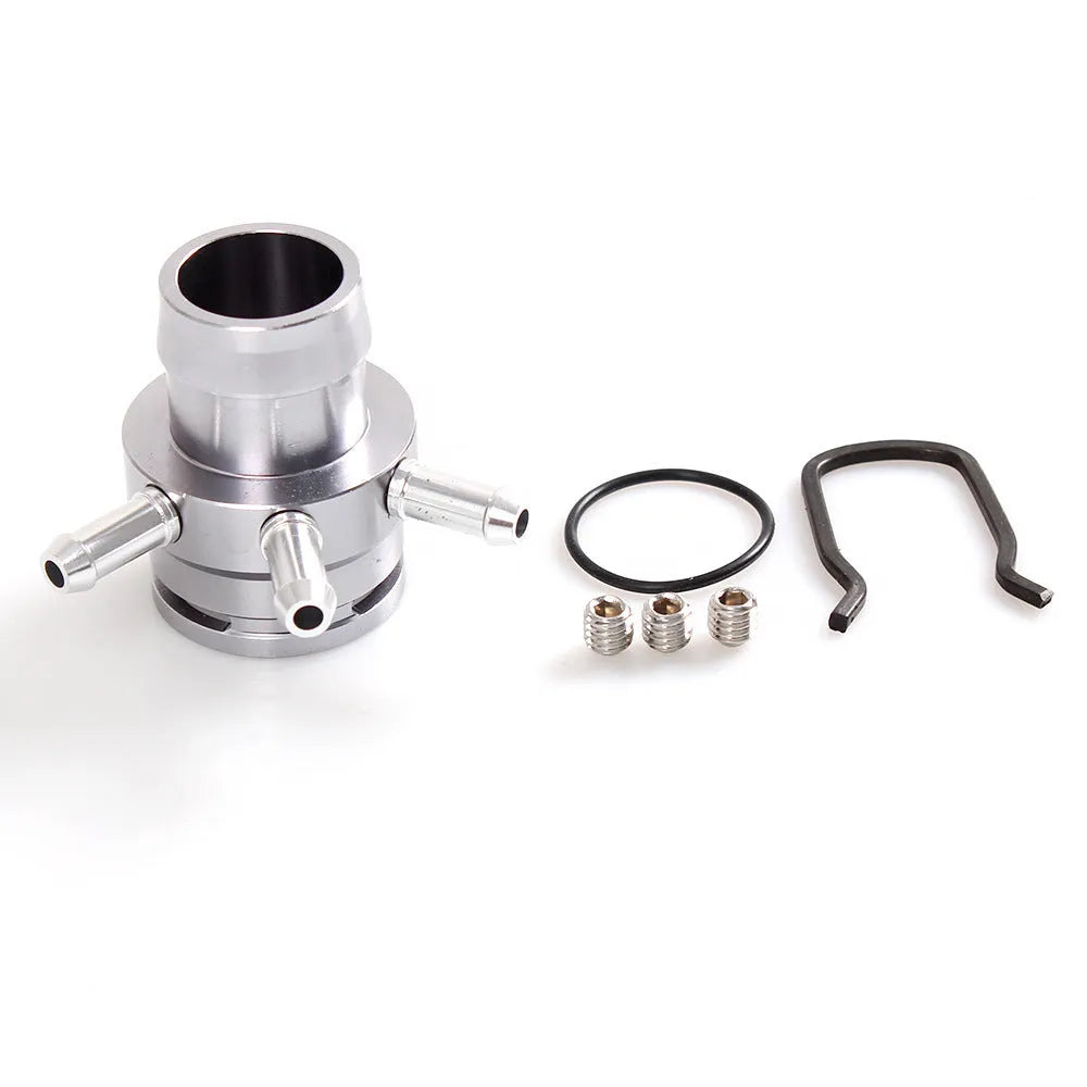 Black and titanium vacuum adapter tee for second generation engine vacuum line connections