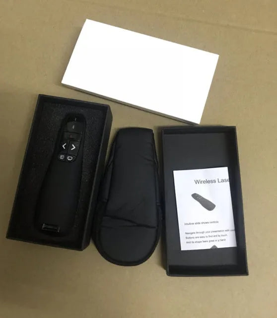 2.4G wireless laser pointer presenter with USB receiver for controlling PPT slides