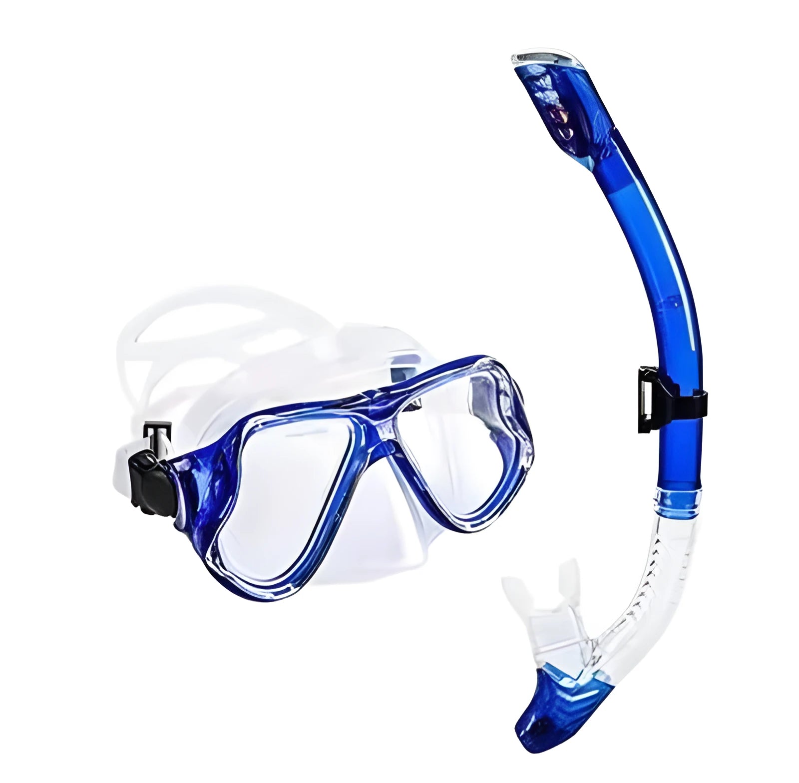 Full face diving mask with anti-fog lens PC frame in multiple colour options