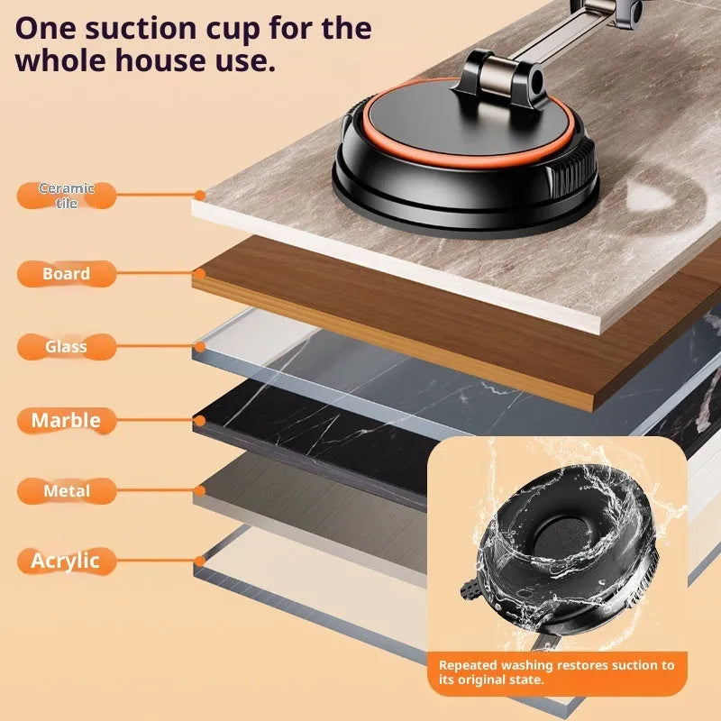 Foldable adjustable magnetic metal car phone holder for dashboard, black orange colour, X70 model, folded view showing compact size