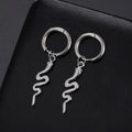 Snake-shaped vintage earrings with 18K gold-plated stainless steel construction in gold colour