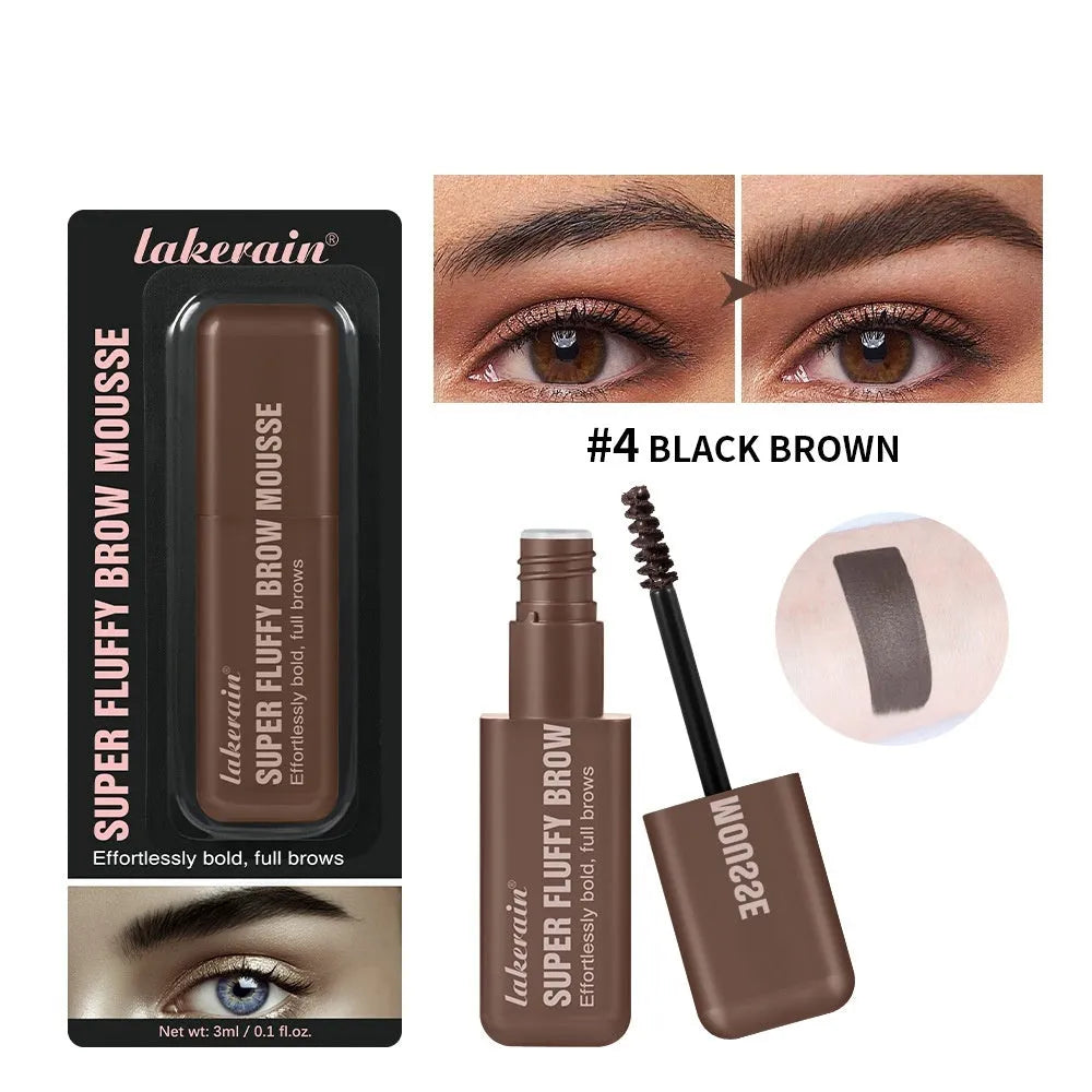 Eyebrow cream packaging showing six colour shade options for brow definition