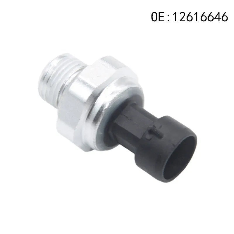 Silver metal automotive fuel pressure sensor with part numbers 12616646 12677836 D1846A.