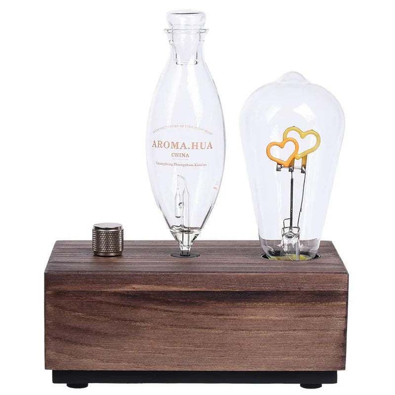 Smart Waterless aroma diffuser with glass reservoir, column shape, and ambience light, available in multiple colour options