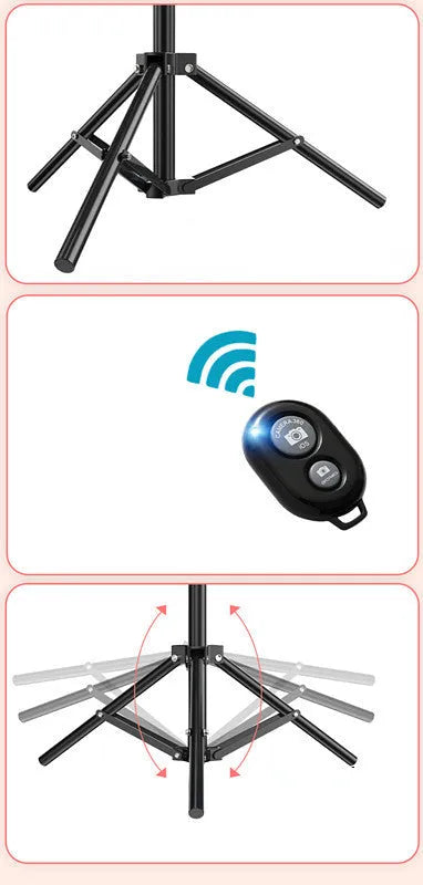 10-inch ring selfie light on a 19cm metal bracket for smartphone photography