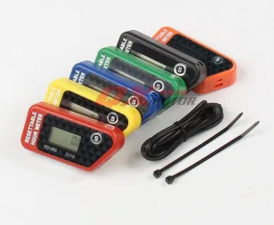 Black waterproof LCD digital maintenance reminder timer for engine equipment