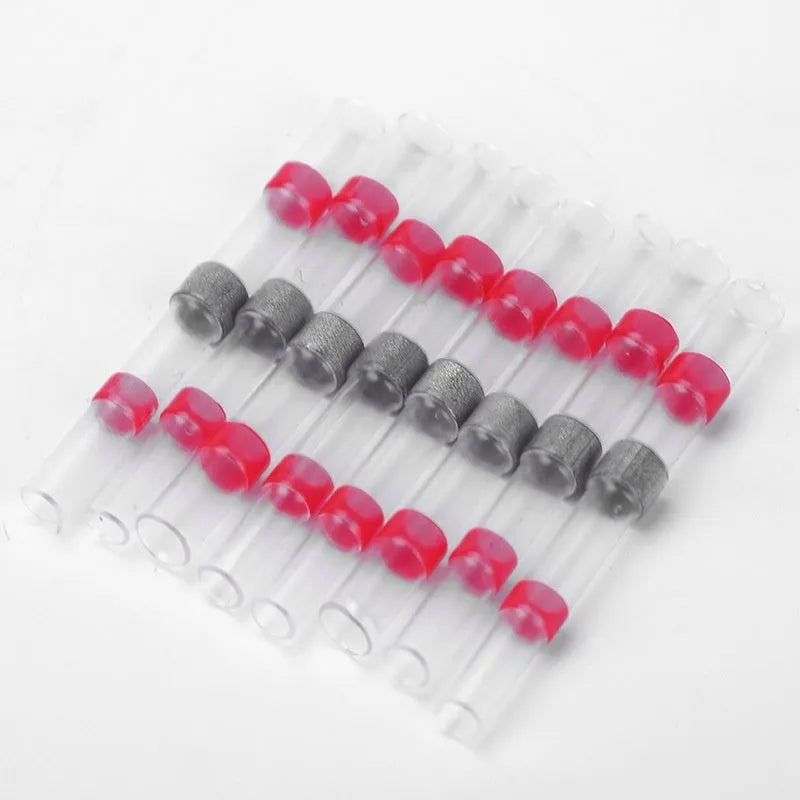 Heat shrink solder ring terminal block in multiple colours for waterproof 32A wiring connections