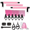 Women's rope stretch fitness stick 11-piece set with adjustable TPE Bodhi poles in pink, purple, and black