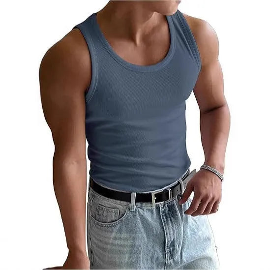 Men's tight round neck polyester workout t-shirt with wool lining in black colour