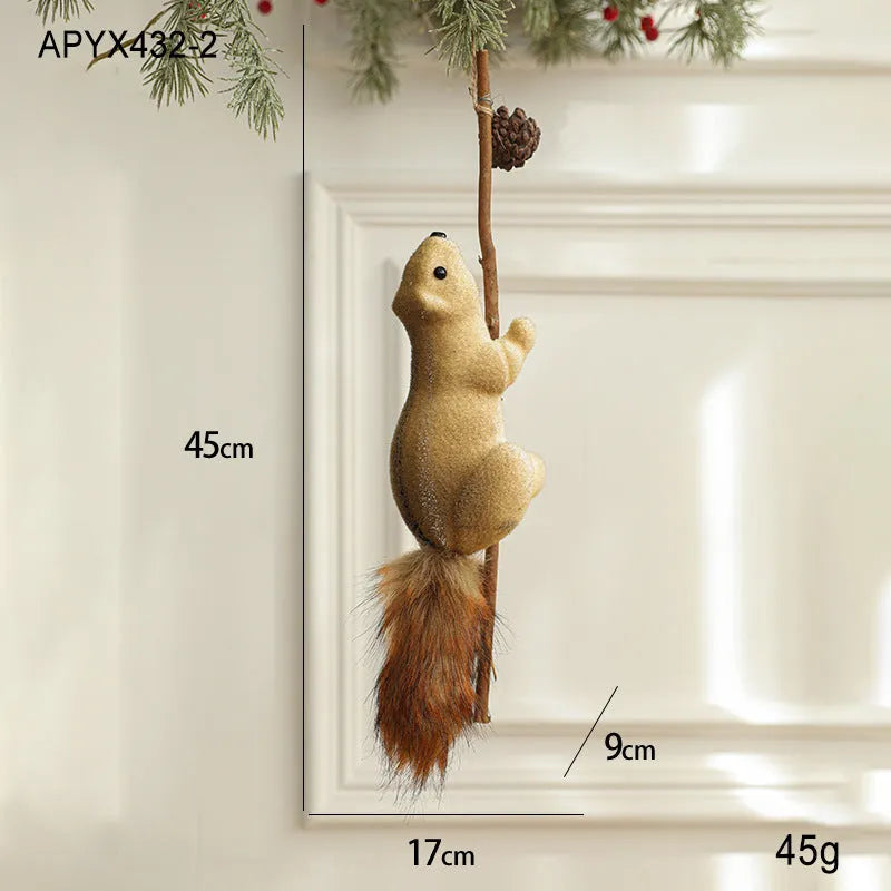 Foam squirrel pendant Christmas tree decoration in cartoon style, one of nine available poses