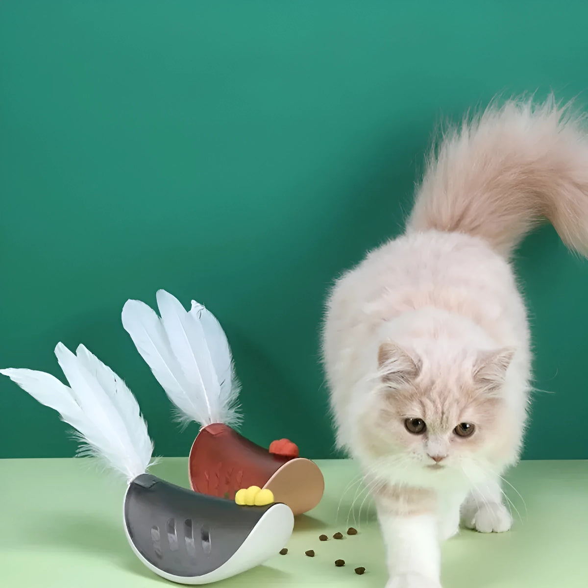Reusable food leaking toy for small cats and dogs in Blue, Gray, Navy Blue, and Pink