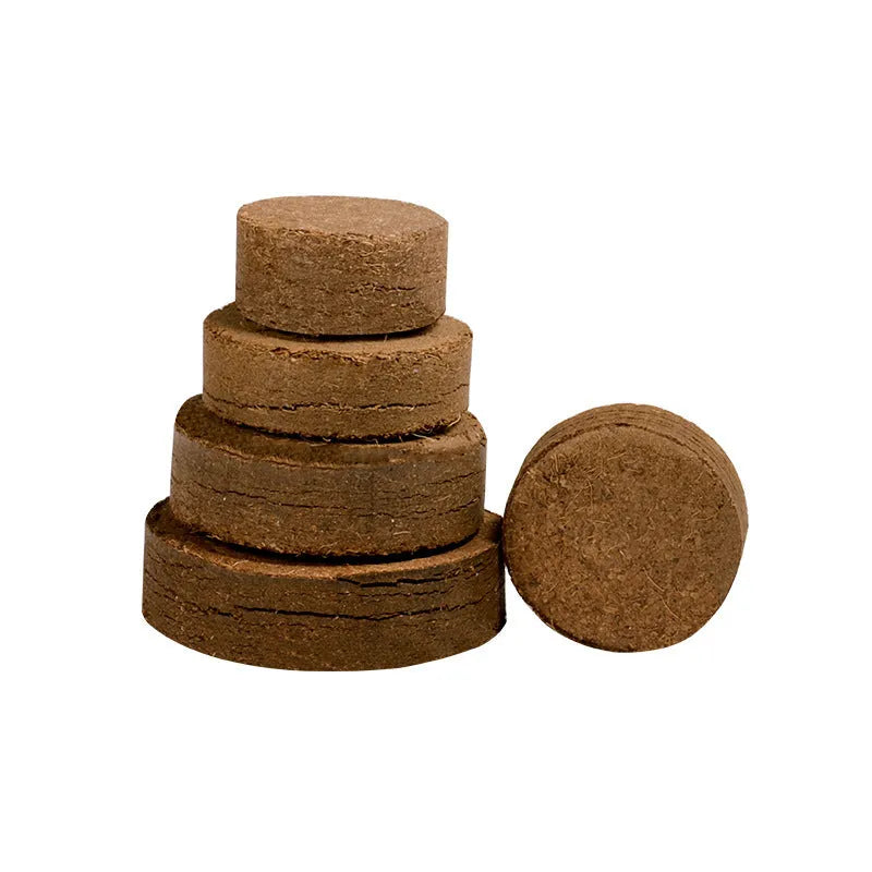 Nutrient soil blocks for vegetable planting and seedling cultivation in various sizes.