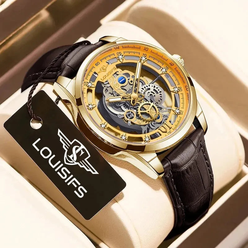 Men's Swiss quartz business watch with a 12mm case, shown in available colour variants.
