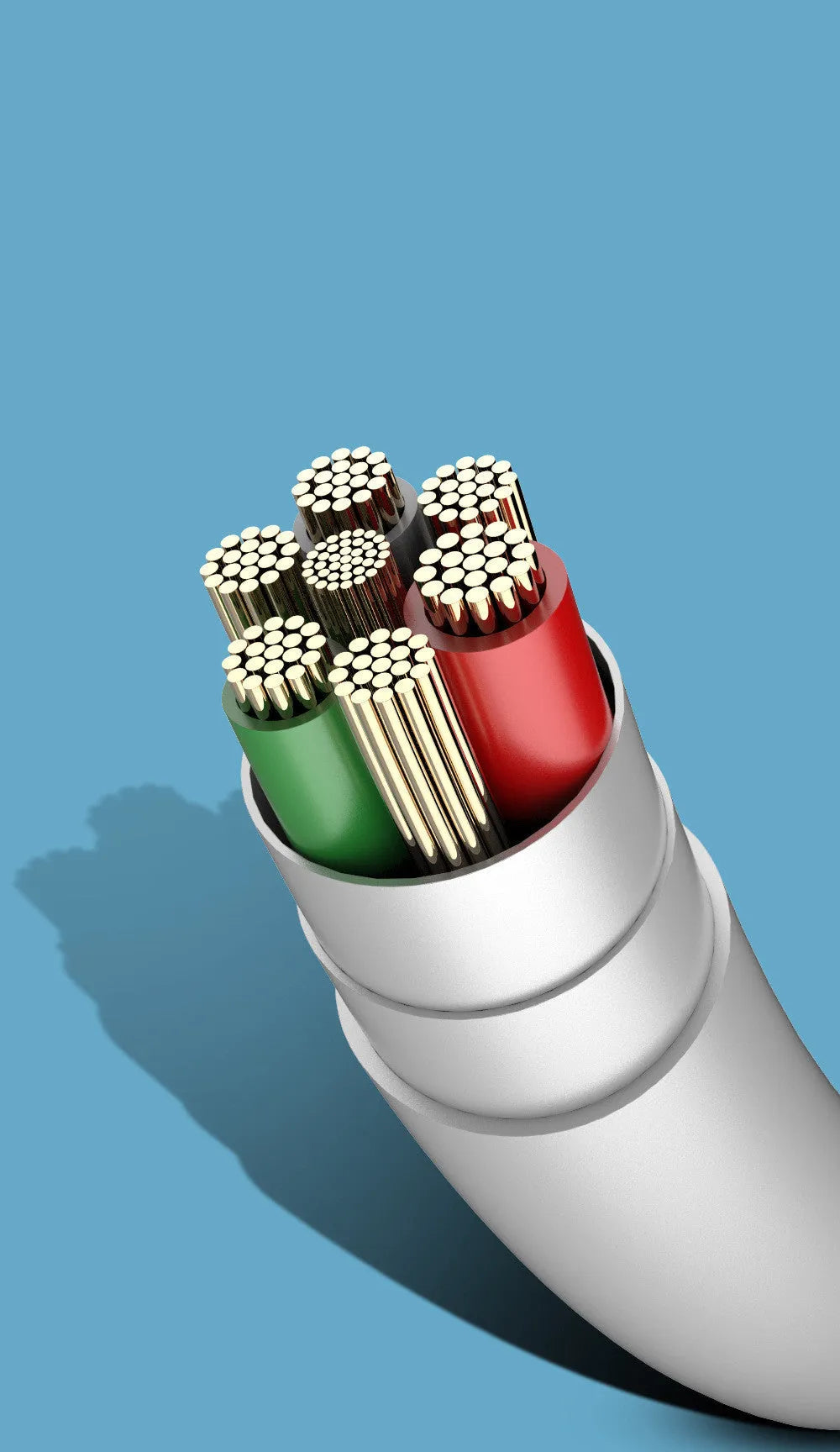 PDPVC mobile phone charging cable with multiple connectors for USB, Micro USB, Mini USB, and TYPE-C ports