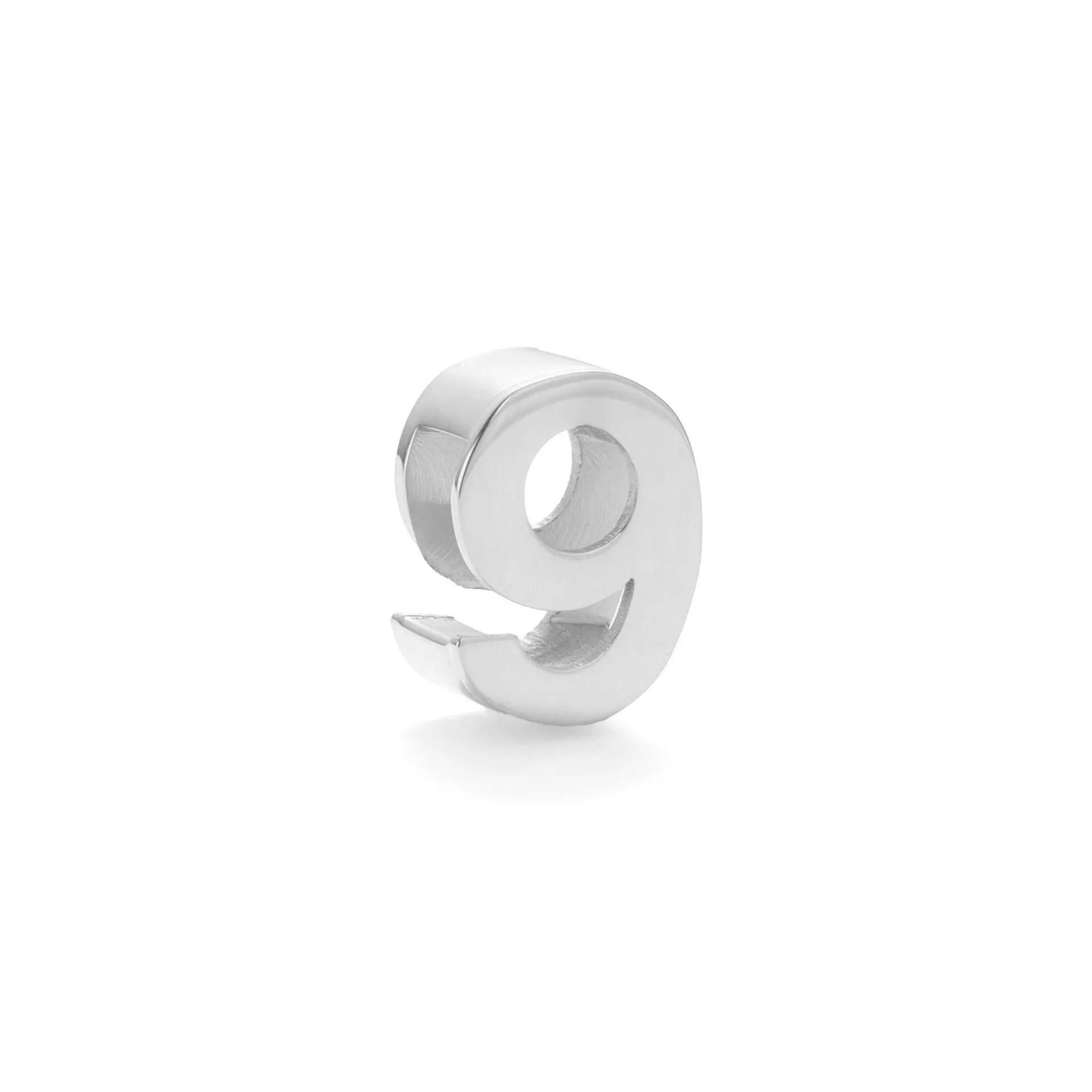 Titanium steel number letter necklace with 40.5cm chain and electroplated gold or silver finish