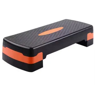ABS aerobic fitness step platform in grey, green, or orange, dimensions 68cm by 28cm by 15cm