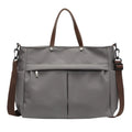 Women's nylon crossbody tote shoulder bag in black colour with measurements 39x14x28cm
