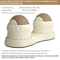 Caramel mocha double ball massage ball for cold and hot compress therapy on a foot