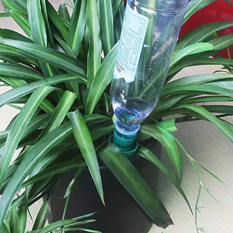 Green ceramic plant watering dripper device for cola bottle irrigation system