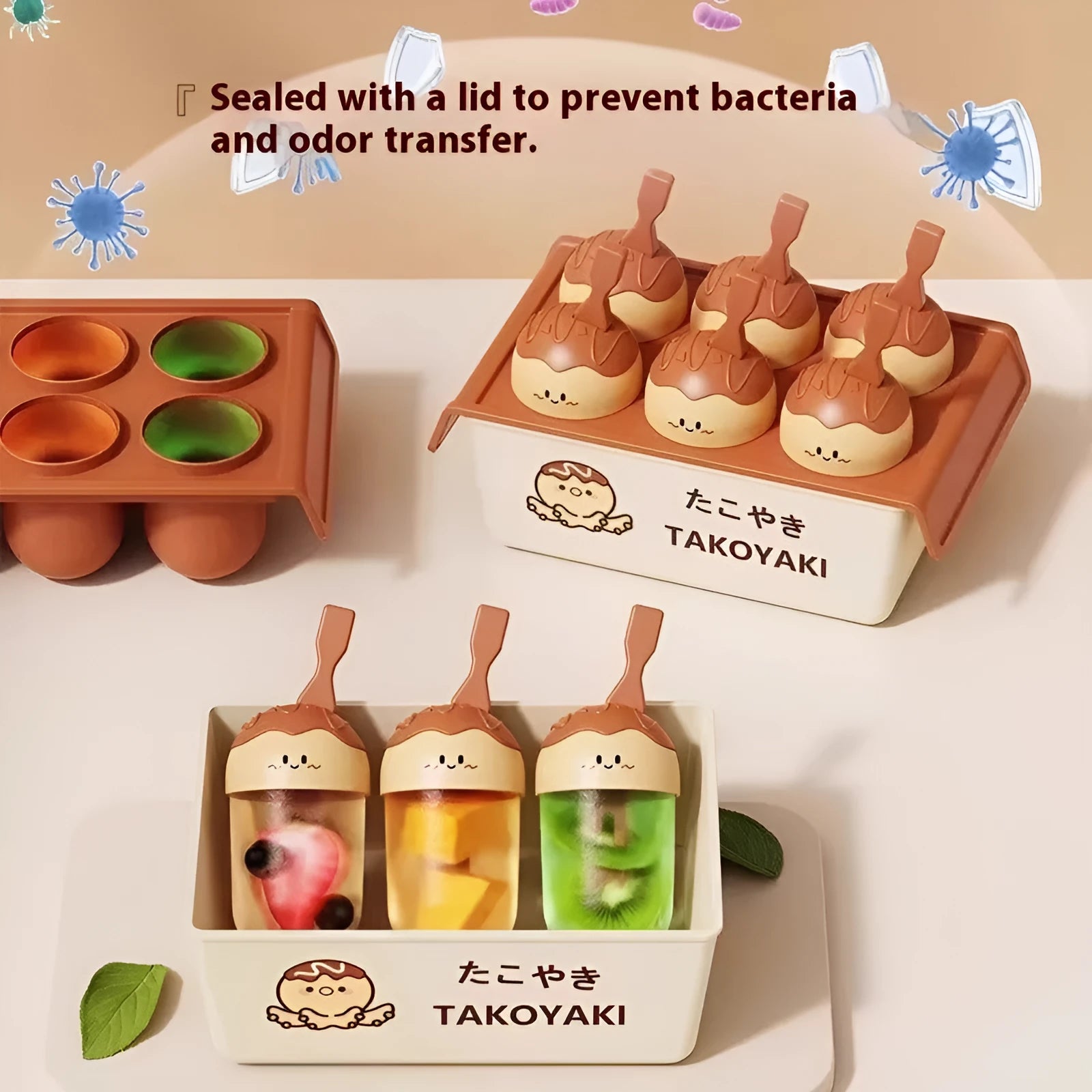 Octopus balls creative ice cream mould in modern simplicity style plastic design
