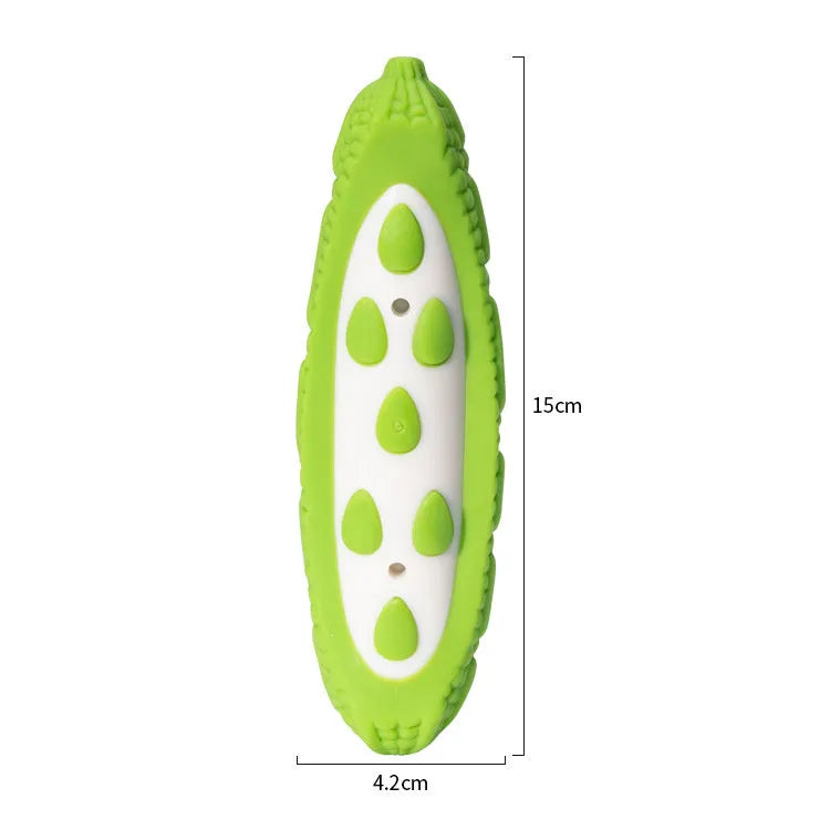 Green and purple meat-scented simulation dog toy resistant to biting in two size options