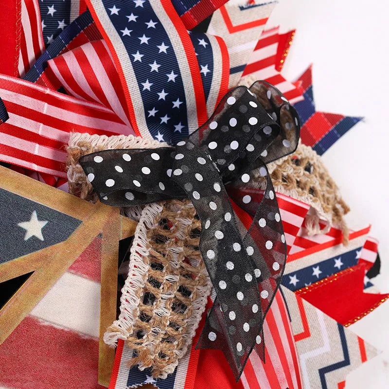 Cloth vine ring door hanging Independence Day Garland for wall or door decoration
