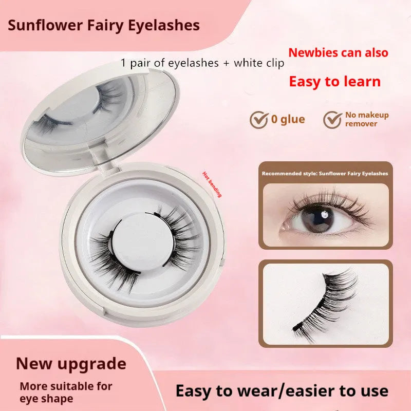 Magnetic suction false eyelashes Little Devil Supernatural Magnet Suit in mink material with white clip