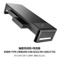 Desktop screen stand with drawer and fast charging ports for monitor riser