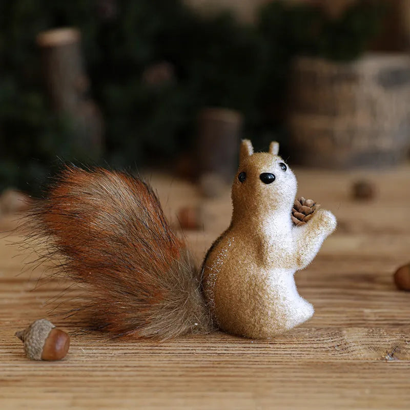 Foam squirrel pendant Christmas tree decoration in cartoon style, one of nine available poses