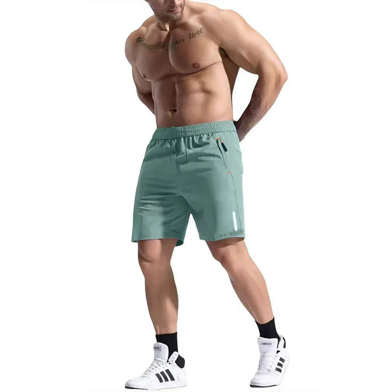 Men's bamboo fibre and polyester sports shorts with elastic waist in multiple colour options