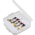 Five bionic poisonous mosquito fishing hooks with spinning sequins in multicolour patterns