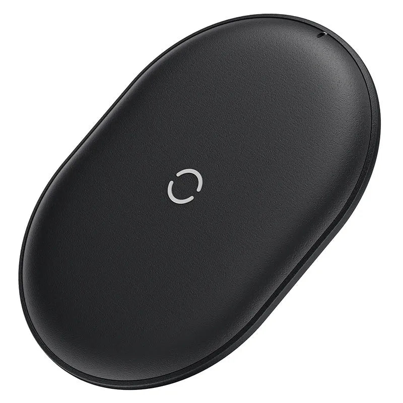Baseus rough 15W wireless charging pad in black colour with Type-C port