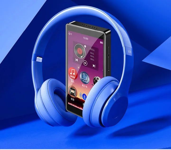 Black Ruizu H1 slim MP4 player with 4-inch touch screen showing media interface