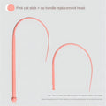 Blue simulated mouse tail cat toy with ABS cat head and long silicone tail for interactive play