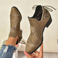 Women's black artificial PU fashion boots with middle-calf length design