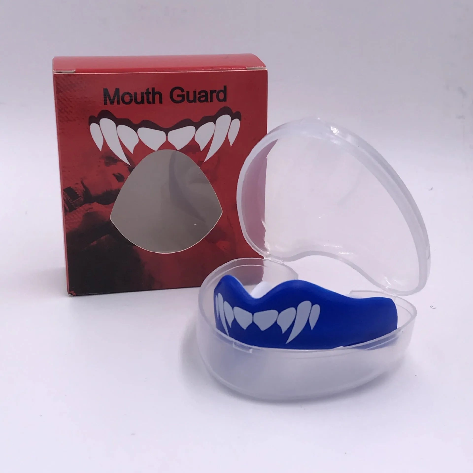 Boxing mouthguard with printed teeth design for adult fight sports