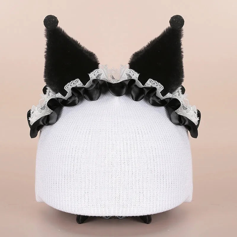 Child's plush cartoon character helmet cover and hat set in soft fabric, shown in medium size.