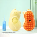 Yellow electric disposable spray brush for pet hair removal and massage cleaning