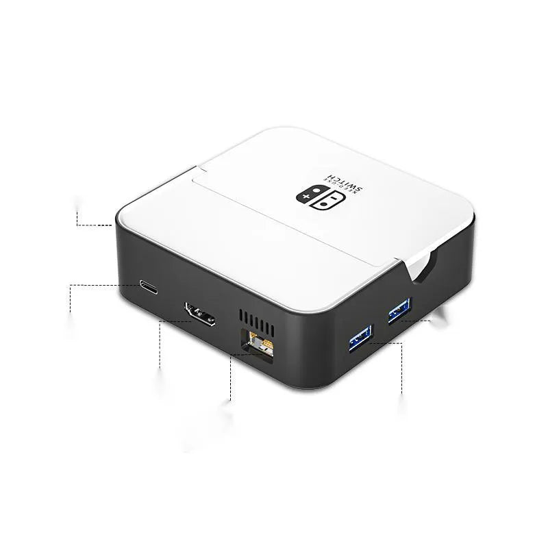 Portable game console adapter with aluminium alloy housing for 4K HD projection to a TV.