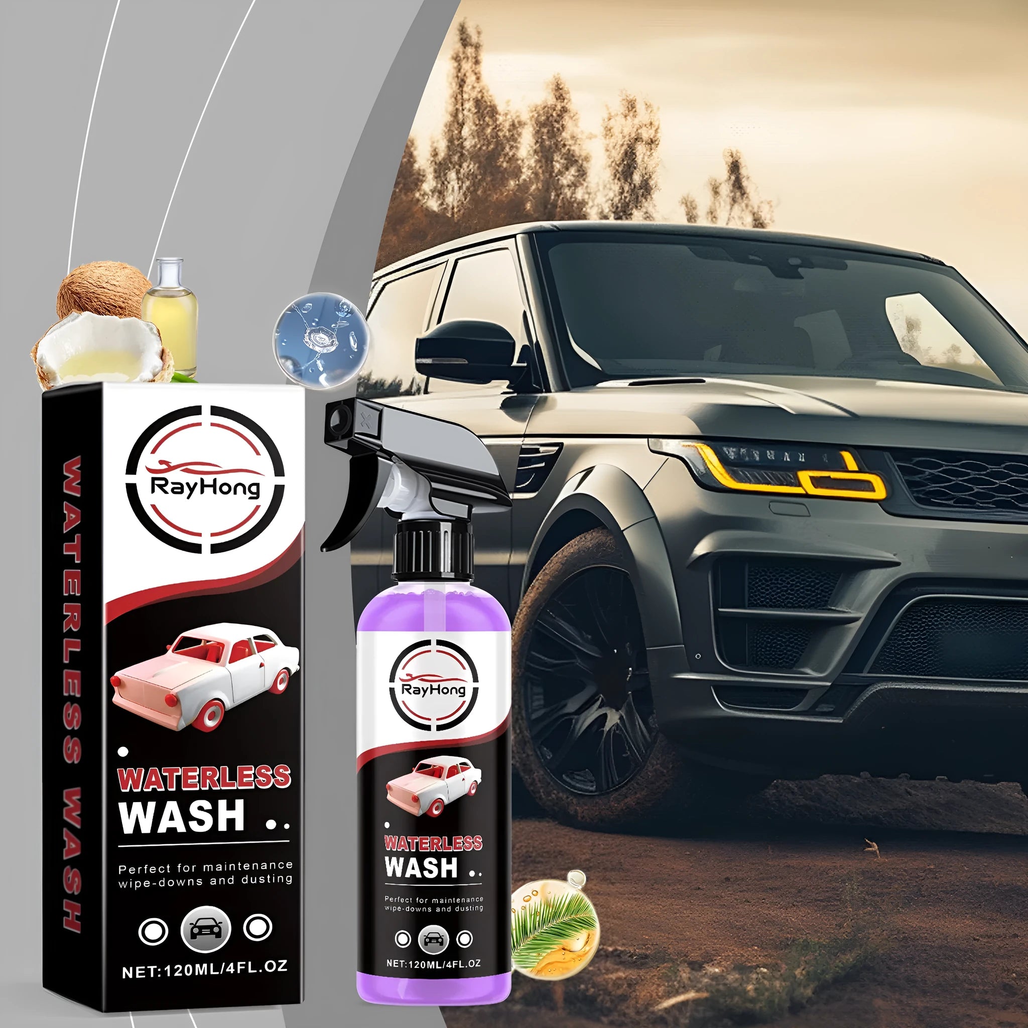 120ml automotive detergent foam cleaner bottle with spray nozzle