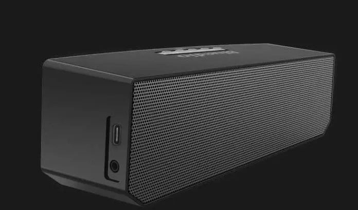 Black BS-6 cloud smart speaker with compact rectangular design
