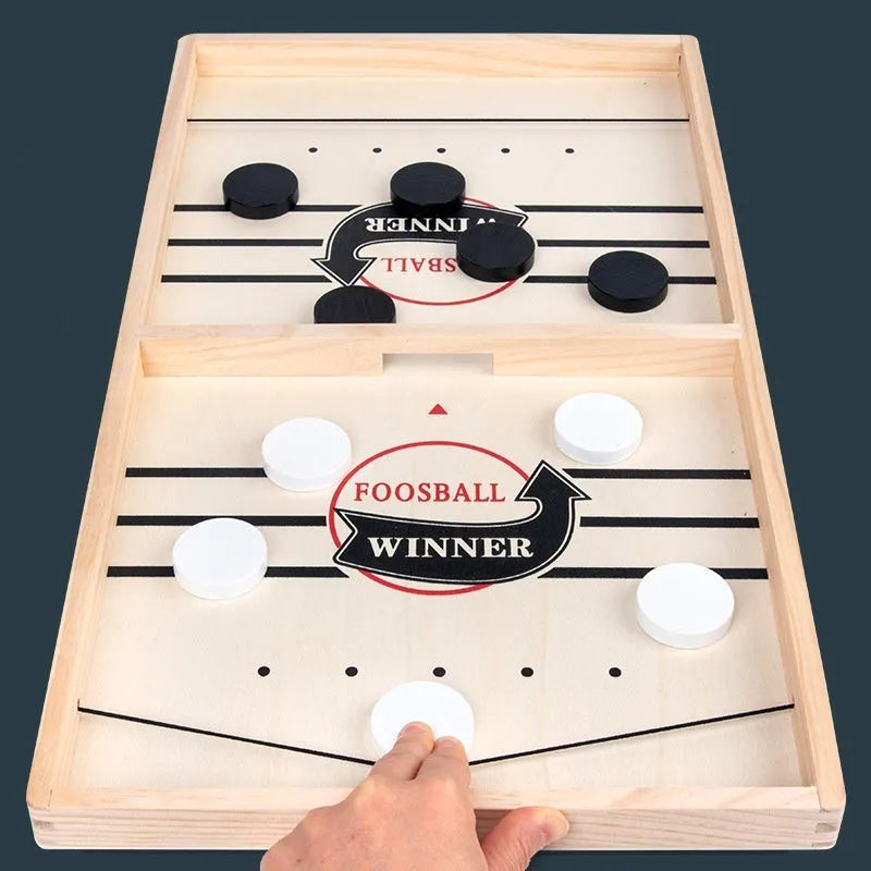Wooden two-in-one bounce chess and aeroplane chess set with pieces on board