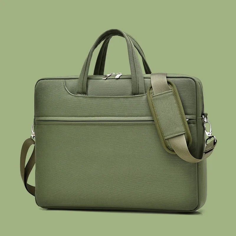 Men's large capacity Oxford cloth laptop bag in gray with burden reduction design, fits 15.6 inch laptop