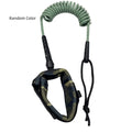 Surfboard hand holding rope made from high elasticity pulp material on a white background.