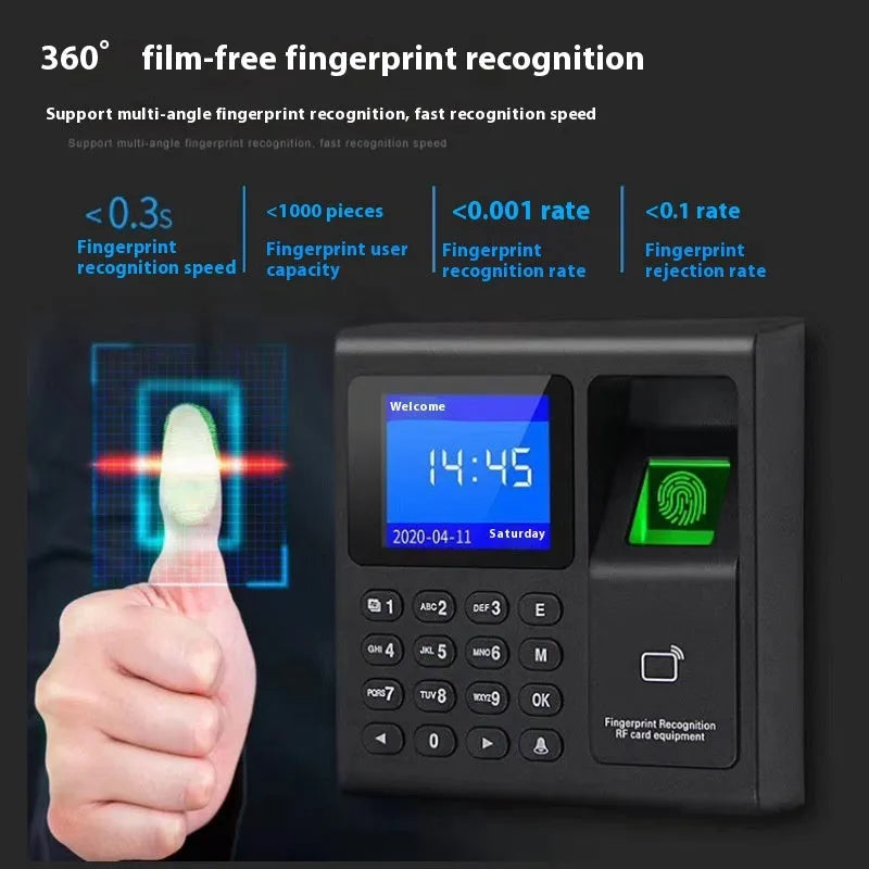 LB30 fingerprint and card access control system with USB flash disk interface and 10 cards included