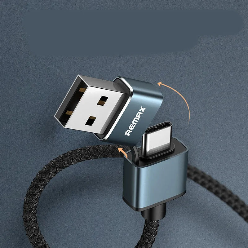 Braided data cable 1m USB one-for-four branch connector black silver
