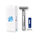 20T double-layer half-blade manual shaver in bronze finish with suspension head